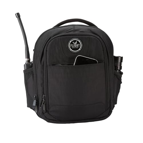 Flight Outfitters Lift Pro 2.0 Flugtasche, robuste verstärkte Seiten, Luftfahrt-Headset-Pilotentaschen, mehrere Taschen und Schultergurt, Schwarz