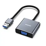 BENFEI USB auf VGA Adapter 1080p, Unidirektional USB 3.0 auf VGA Konverter, Stecker auf Buchse, hauptsächlich kompatibel mit Windows 11/10/8.1/8/7(Not for Mac)