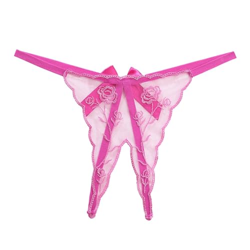 WKAYsIV Netzanzug Frau Sexy Katze Dessous Gewagte Dessous Strapse Set Sexy Damen Dessous Set Strapse Dessous Große Größen Body Offen Schritt(Hot Rosa,M)