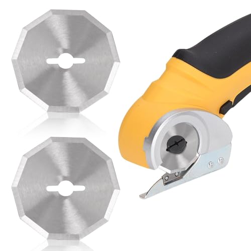 2PCS Rollschneider Klingen Elektrische Scherenklinge Ersatz,Ersatzklinge für Schnurlose Elektrische Schere,Ersatzklingen Kompatibel mit Worx ZipSnip schnurlosen Scheren,für Stoff Teppich Leder Filz