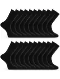 Basic Treasure 10 Paar Süsse Damensocken mit Streifen und Punkten Baumwolle, Bunte Damen socken (DE/NL/SE/PL, Numerisch, 35, 38, Regular, Regular, Schwarz Solid)
