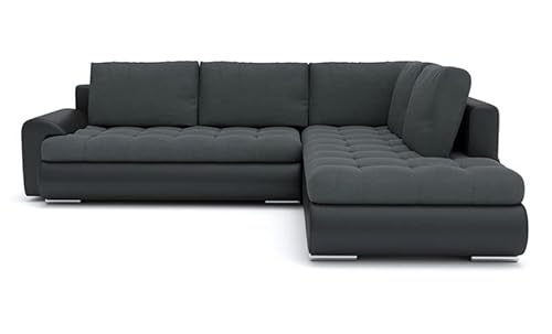 Ecksofa Tokio V mit Schlaffunktion! Best ECKSOFA! Eckcouch mit Bettkasten! Best! (Jasmine 96 + Soft 11 RECHTS), 200x75x230