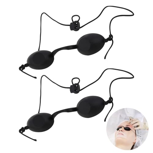 Rienan 2 Stück Solarium Brille Schutzbrille Rotlichtlampe UV Schutzbrille Verstellbares Infrarot Schutzbrille Brille für Rotlichtlampe Geeignet für Schönheitskliniken,Solarien,Rot- und Infrarotlicht