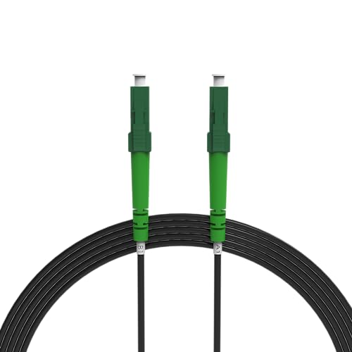 nexinex OS2 gepanzertes Glasfaserkabel LC/APC auf LC/APC (10m) Patchkabel | Simplex Singlemode FTTH Glasfaser LWL Lichtwellenleiter Kabel LC/LC