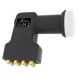 ARLI Universal Octo LNB 0.1 dB – 8 Teilnehmer mit Wetterschutz 40 mm Feed HDTV 4K 8K DVB-S2 Satelliten LNB