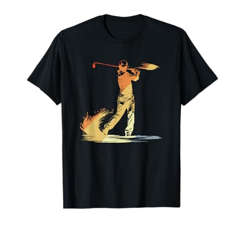 Retro Golfer Golfspiel Golfunterricht T-Shirt