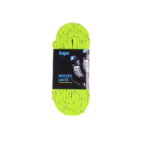 Kaps Profi-Schnürsenkel für Eishockey-Schlittschuhe | Auch für Inlineskates & Rollschuhe geeignet (274 cm – Zitronengelb)