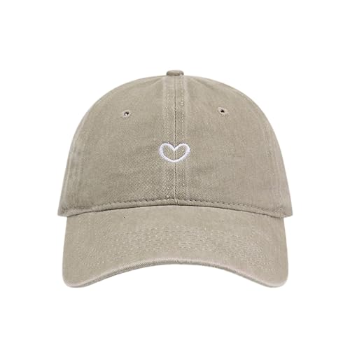 Generisch Baseball Cap Damen mit Herzförmiges Stickmuster Mütze Verstellbarem Kappe Outdoor Sports Cap