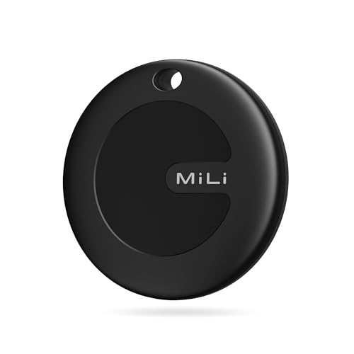 MiLi MiTag Android Smart Tag, Schlüsselfinder KeyFinder kompatibel mit Google Mein Gerät Finden APP (Android NUR), Bluetooth Key Finder für Gepäck/Taschen/Koffer/Brieftasche, Schwarz-1Pack