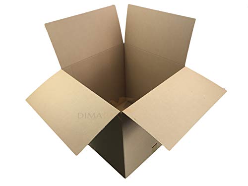 5 Faltkartons 500x500x300 mm Verpackung Versand Box Schachtel aus Wellpappe Karton Kiste Päckchen Postversand für DHL Hermes DPD GLS UPS dimapax