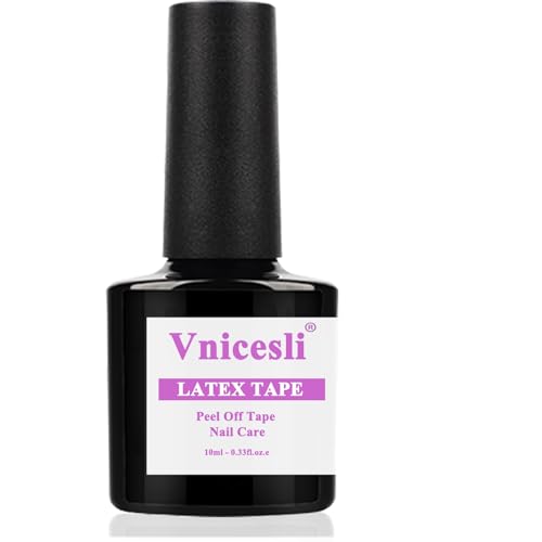 Vnicesli Liquid Latex Peel off Liquid Tape Nagellack Korrektor Hautschutz Fingerschutz für Nail Liquid Schnell Trocknend Geruchlos Weiß 10ML