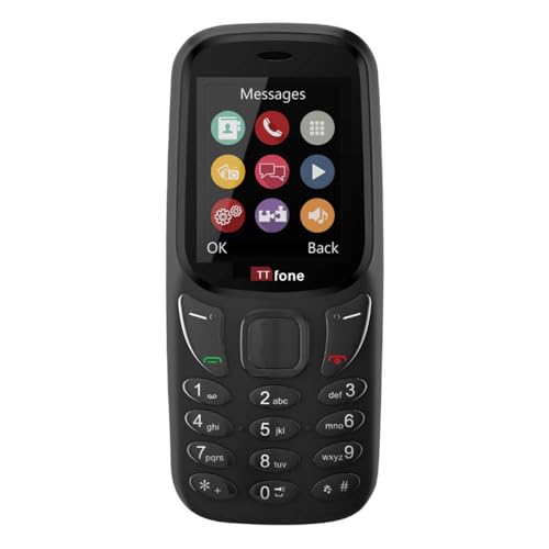 TTfone TT170 Einfaches Mobiltelefon mit 1,8-Zoll Display, Entsperrt (Black)