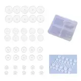 Oaklynet 40PCS Anti Wildfleisch Piercing Disc, Transparente Silikon Piercing Scheibe, 4 Größen, Wildfleisch Disc Für Piercing Bump Ohrringe Scheiben Pads Mit Kunststoff Box