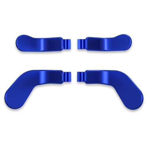 eXtremeRate 4 Pcs Metal Trigger Paddles Set für Xbox One Elite Series 2 Controller, Edelstahl Rückpaddles Tasten Zubehör für Xbox Elite Series 2-Core Controller-Blau