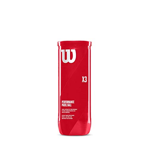 Wilson Unisex-Adult Padel X3 Ball CAN Padelschläger, Yellow, One Size