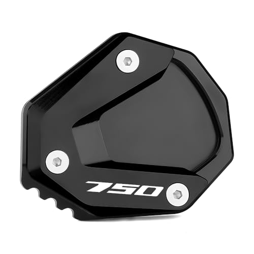 Modeer Ständerpolster Für H.onda CB 750 Hor.net 2023 2024 2025 XL 750 Transalp 2023 2024 2025 Motorrad CNC Seitenständer Vergrößern Verlängerungspad 750 Zubehör (Schwarz)