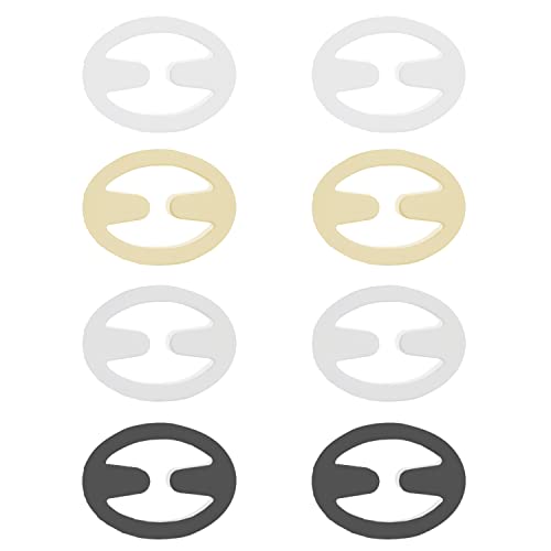 BH Träger Clip, Damen BH Träger Halter, Unsichtbar BH Träger Clip Set für Damen Frauen (Transparent, Teint, Weiß, Schwarz)