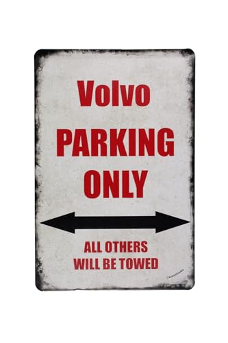 Volvo Parkplatz only 2 blechschild - metallschild - metall poster - retro schilder - blech - wanddekoration - vintage schild - metal sign - dekoschild - mancave - männerhöhle