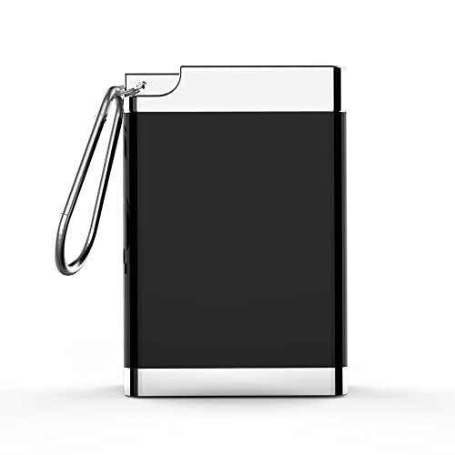 Zigaretten Taschenascher Taschenaschenbecher Geruchsdicht, Mini Aschenbecher für unterwegs, Reise Ascher mit Deckel & Groß Kapazität Aschenbecher to go Edelstahl Schwarz