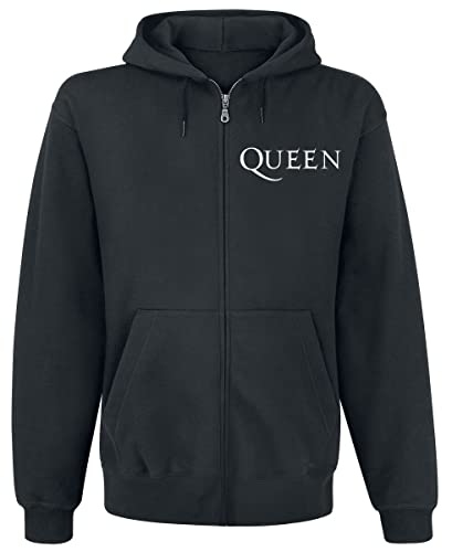 Queen Crest Vintage Männer Kapuzenjacke schwarz XL 50% Baumwolle, 50% Polyester Band-Merch, Bands