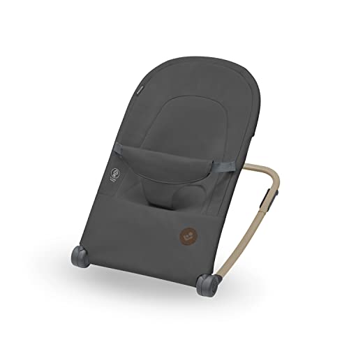 Maxi-Cosi Loa Babywippe, ultrakompakt zusammenklappbare, leichte Babywippe, 2 Liegepositionen, tragbare Babywippe aus 100% Recyclingmaterialien, 0 bis ca. 6 Monate, 0–9 kg, Beyond Graphite