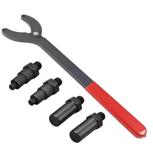 QWljTpl Nockenwellen Gegenhalter, Langlebig, Maximaler Öffnungsbereich 130mm Zahnriemen Werkzeug, mit M8 x 1,25 mm Gewinde, für Volkswagen Seat VAG OEM 3036 T10172 Universal (Schwarz, Rot)