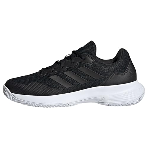 adidas Damen Gamecourt 2.0 Tennis Shoes Sneakers, core Black/core Black/Silver met, 38 2/3 EU