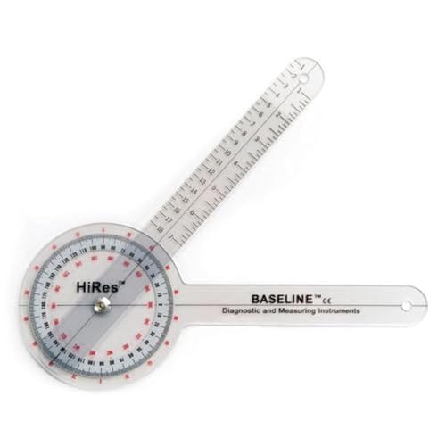 Baseline® Goniometer, HiRes™, Kunststoff 360°-ISOM-Goniometer, Länge 31,75 cm