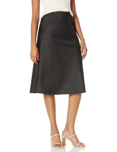 The Drop Damen Maya Rock, seidiger Slip-Skirt-Stil, Schwarz, XXL