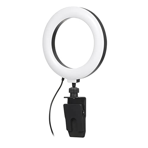 USB -dimmbare Ringlicht für Videoanrufe, Make -up, Selfies 3 Beleuchtungsmodi, 10 Helligkeitsstufen Leichtes USB Antriebslicht, Tragbar, 360 Drehung, Sogar Leicht, Einfach (1)