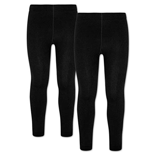 ORIGINAL BASICS Kinder Thermo Leggings mit Fleece (2 Pack) Schwarz 164/176