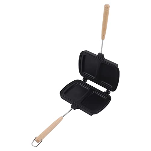 BuyWeek Sandwich Pfanne, Doppelseitig Bratpfanne Aluminiumlegierung Sandwich Panini Maker Antihaftbeschichtete Toastpfanne mit Abnehmbaren Griffe