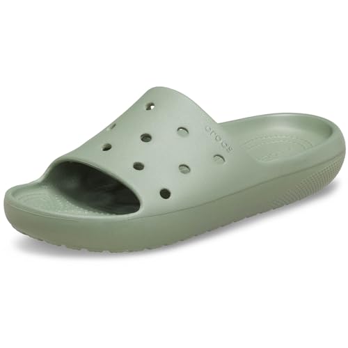 Crocs Unisex Classic Slide V2 Schiebe-Sandalen, Moss, 38/39 EU