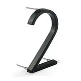 HASWARE 5 Zoll (12cm) Schwebende Hausnummer: Moderne Türnummern - Beschilderung für Straßenpost (Verbessertes Schwarz, 2)