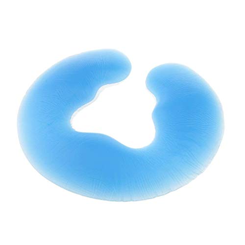 SGerste Silikon Spa Kissen Gel Gesichtsauflage Körper Rücken Massagetisch Bett Spa Beauty Massage Kissen Wiege – Blau 27,5 x 25 cm