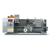 CREWORKS Metalldrehmaschine 8x16 Zoll Mini-Tisch-Metalldrehmaschine 750W Drehmaschine Tischdrehmaschine für Heimwerker-Holz- und Metallbearbeitung (210x400 mm)