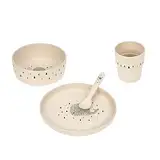 LÄSSIG Kindergeschirr Set (Teller, Becher, Schälchen, Löffel) ohne , BPA-frei, für Spülmaschine und Mikrowelle/Dish Set Little Water Whale