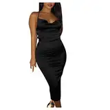 Fcostume Damen Lederkleid Sexy Kleid Frauen Ärmellos Bleistiftkleid Vollbrust Korsett Club Party TräGerkleid Kunstleder Bustier Korsett Minikleid