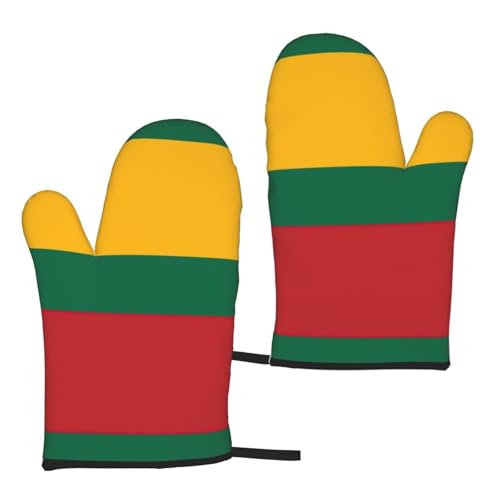 Ofenhandschuhe, Motiv: Flagge von Litauen, hitzebeständig, 5,9 x 27,9 cm, zum Backen in der Küche