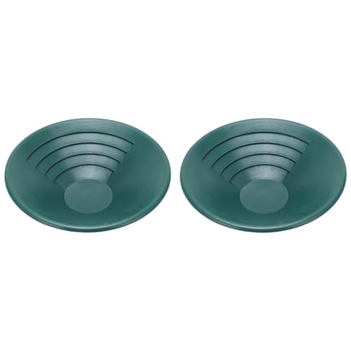 2 Stück 260 Mm Goldwaschpfanne, Siebschale, Prospektion, Waschen, ABS-Siebklassierer, Zubehör, Anfängerausrüstung, Grün