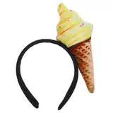 Beavorty Make-up-Stirnband, Stirnband Eistüten-Form Kopfbedeckung Neuheiten Unisex Für Erwachsene Mini-Essen Hut Auf Kopfbedeckungen Kostüm Partyzubehör