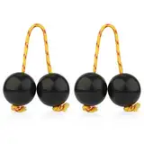 2 Paar Kashaka Aslatua Shaker, Aslatua Instrument Rhythmic Ball Handpercussion Afrikanische Traditionelle Musikinstrumente für Kinder Erwachsene Hochzeit Partys Musik Unterricht