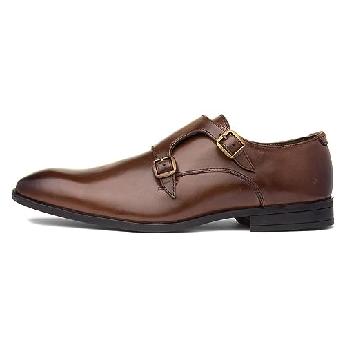 Silver Street London Herren Bourne Monk-Strap Loafer, Braun, 42 EU, 8 UK