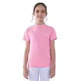 TIZAX Mädchen Kurzarm UV Schwimmshirt Kinder Badeshirt UPF50 + Schnelltrocknend Rashguard Rosa 11-12 Jahre(Etikett 12)