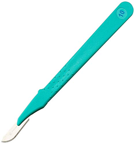 GIMA - Sterile Einweg-Skalpelle, mit Sicherheitsabdeckung, Nr. 10, 10er-Pack, 27040
