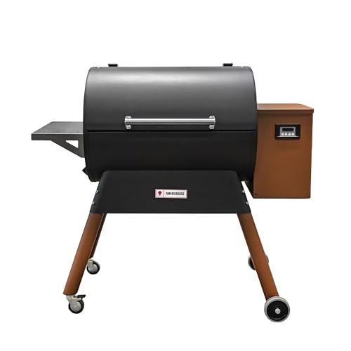 STUFE A PELLET ITALIA | San Francisco Pellet-Grill und Smoker mit Kontrolle der Kochtemperatur, einfache Reinigung und innovative Pellet-BBQ-Räder für perfektes Grillen