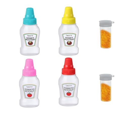 Salzstreuer Klein,2 Mini Salzstreuer 4 Quetschflasche mini salzstreuer für unterwegs mini gewürzstreuer Salz und Pfefferstreuer Klein für Camping zu Hause Arbeit