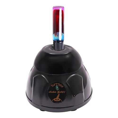 Vortex Mixer, Mini Vortex Mischer 5200rpm Mini-Wirbelmischer 100-240V AC, Tattoo Ink Shaker, Lab Mini Vortex Schüttler Stirrerr für Reagenzglas Tinten Wimpernkleber und Nagellackschüttler (Schwarz)