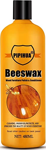 PIPIHUA Bienenwachs Möbelpolitur Holz, Natürliche Holzöl farblos für Möbelpflege & Holzschutz, Möbelöl & Holzlasur, Premium Holzpolitur, Holzpflege für Holzmöbel Holztisch