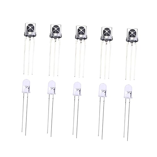 Angoily Set Mit 5 Paar LEDs Sender Und Empfänger 18–20 m Reichweite 30 mm Länge Ideal Für Audiovisuelle Anwendungen Und Den Heimgebrauch